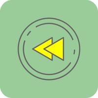 Fast forward Filled Yellow Icon vector
