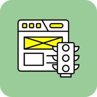 Web traffic Filled Yellow Icon vector