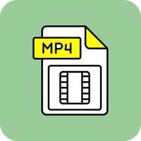 Video folder Filled Yellow Icon vector