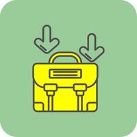 Career path Filled Yellow Icon vector