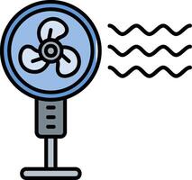 Pedestal fan Filled Half Cut Icon vector