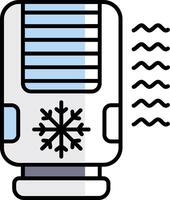 Air conditioner Filled Half Cut Icon vector