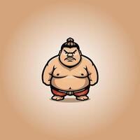 Logo sumo design character vector