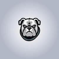 Logo bulldog cyberpunk design beast vector