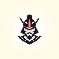 Logo samurai design character vector