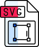 Svg file format Filled Half Cut Icon vector