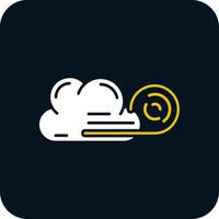 Wind cloud Glyph Two Color Icon vector