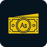 Australian dollar Glyph Two Color Icon vector