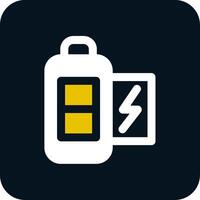 Battery half Glyph Two Color Icon vector