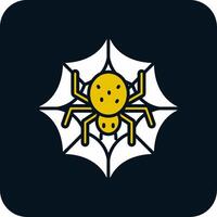 Spider web Glyph Two Color Icon vector