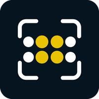Reorder dots horizontal Glyph Two Color Icon vector