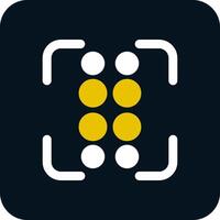 Reorder dots vertical Glyph Two Color Icon vector