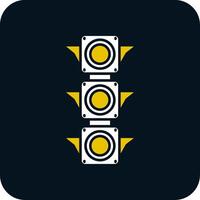 Traffic light Glyph Two Color Icon vector