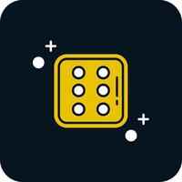 Dice six Glyph Two Color Icon vector