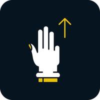 Three Fingers Up Glyph Two Color Icon vector