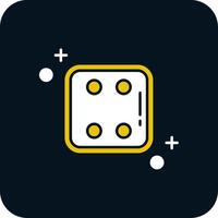 Dice four Glyph Two Color Icon vector