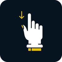 Swipe Down Glyph Two Color Icon vector