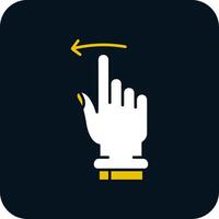 Swipe Left Glyph Two Color Icon vector