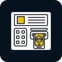 Atm machine Glyph Two Color Icon vector