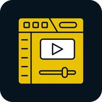 Video player Glyph Two Color Icon vector