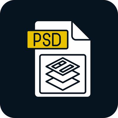 Psd file format Glyph Two Color Icon