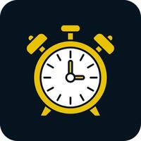 Alarm clock Glyph Two Color Icon vector