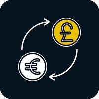 Currency exchange Glyph Two Color Icon vector