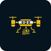 Camera drone Glyph Two Color Icon vector