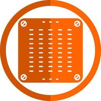 Air conditioner Glyph Orange Circle Icon vector