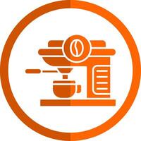 Coffee machine Glyph Orange Circle Icon vector