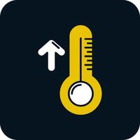 High temperature Glyph Two Color Icon vector