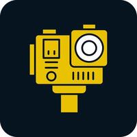 Action camera Glyph Two Color Icon vector