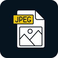 Jpg file format Glyph Two Color Icon vector