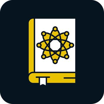 Physics book Glyph Two Color Icon vector