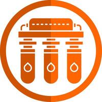 Water purifier Glyph Orange Circle Icon vector