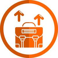 Career path Glyph Orange Circle Icon vector