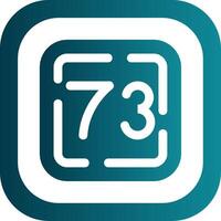 Seventy Three Glyph Gradient Round Corner Icon vector