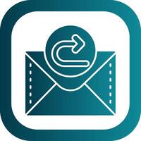 Right arrow Glyph Gradient Round Corner Icon vector