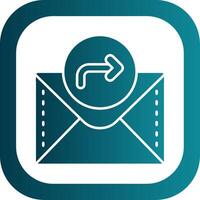 Right arrow Glyph Gradient Round Corner Icon vector