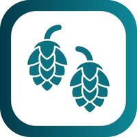 Pine nut Glyph Gradient Round Corner Icon vector