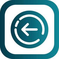 Right arrow Glyph Gradient Round Corner Icon vector