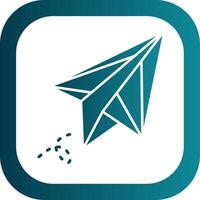 Paper plane Glyph Gradient Round Corner Icon vector