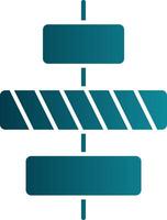 Center alignment Glyph Gradient Round Corner Icon vector