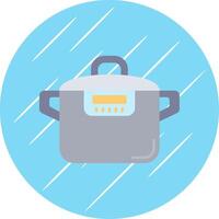 Pressure cooker Flat Blue Circle Icon vector