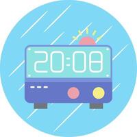 Alarm clock Flat Blue Circle Icon vector