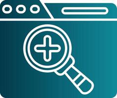 Zoom in Glyph Gradient Round Corner Icon vector