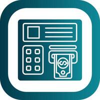 Atm machine Glyph Gradient Round Corner Icon vector