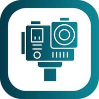 Action camera Glyph Gradient Round Corner Icon vector