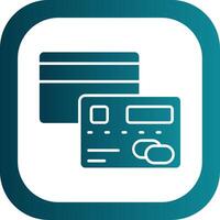 Credit card Glyph Gradient Round Corner Icon vector