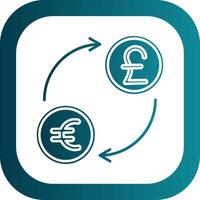 Currency exchange Glyph Gradient Round Corner Icon vector